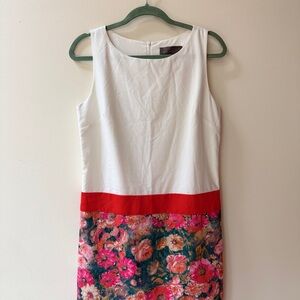 Sunday in Brooklyn White and Red Floral Midi Dress